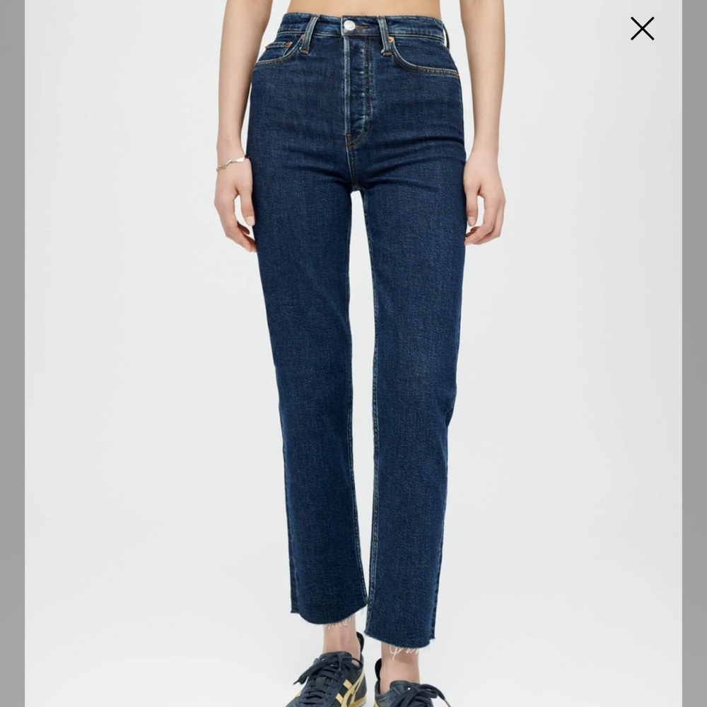 Re/Done High Rise Ankle Crop Stretch